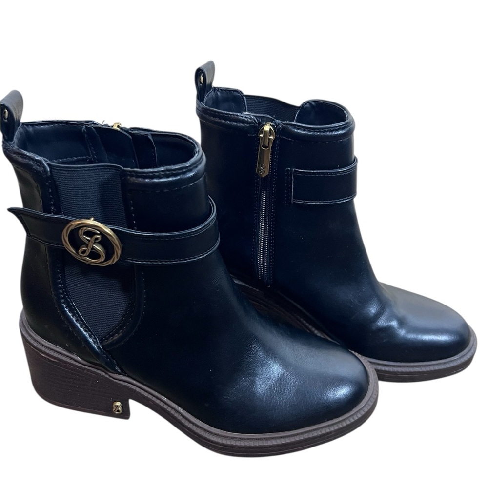 Sam Edelman Natalia Black Ankle Boots Size 6
